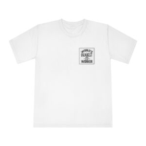 Classic Crewneck T-Shirt with 'World’s Okayest Worker' Design